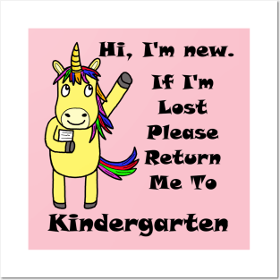 Kindergarten Unicorn Posters and Art